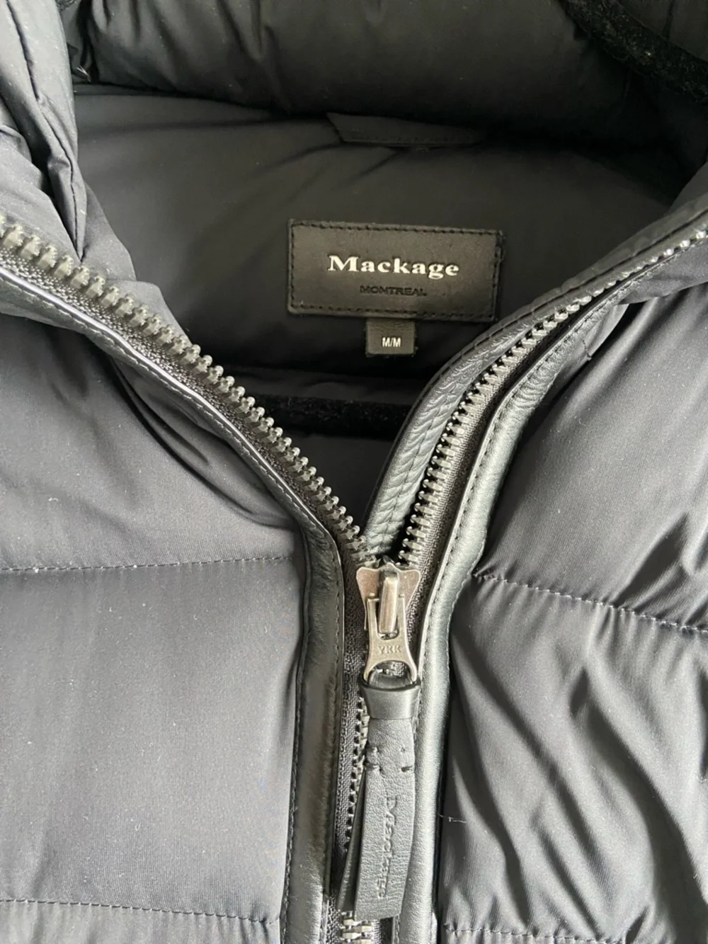 Mackage Calla Black Quilted Down Coat with Fur Trim - Picture 3 of 9